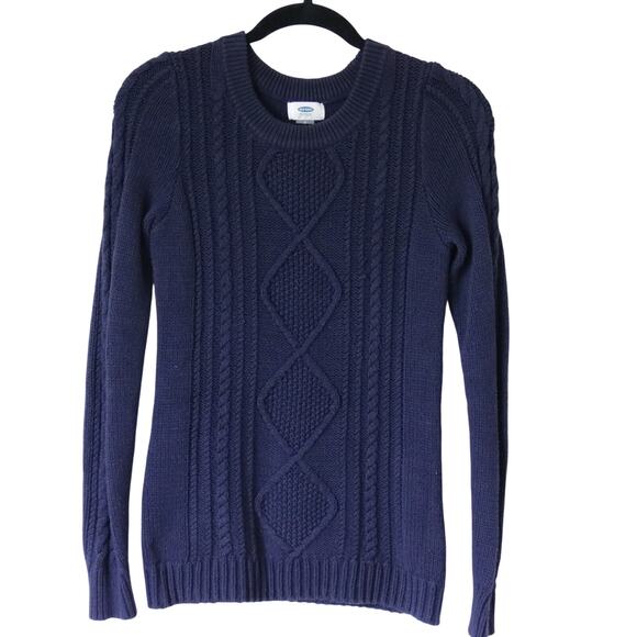 Women's Old Navy Blue Cable Knit Sweater Small - Picture 1 of 5